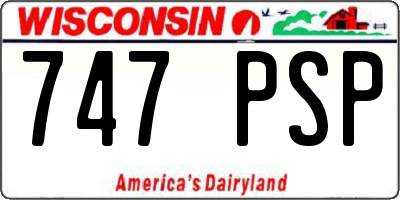 WI license plate 747PSP