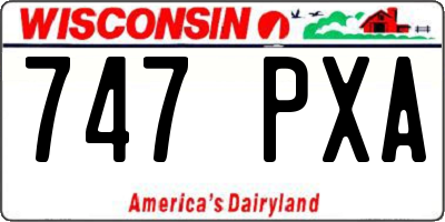 WI license plate 747PXA
