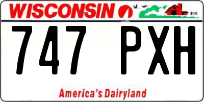 WI license plate 747PXH