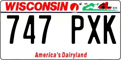 WI license plate 747PXK