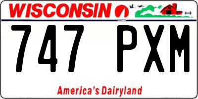WI license plate 747PXM