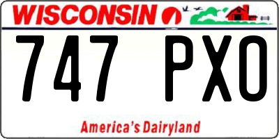 WI license plate 747PXO