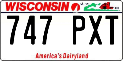 WI license plate 747PXT