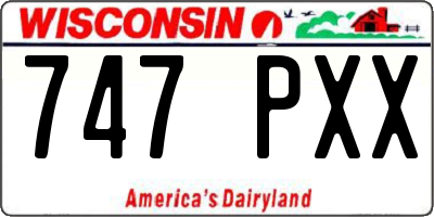 WI license plate 747PXX