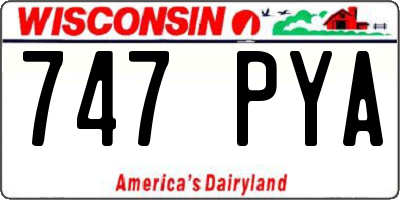 WI license plate 747PYA