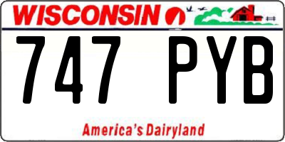 WI license plate 747PYB