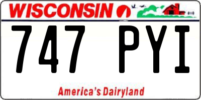 WI license plate 747PYI