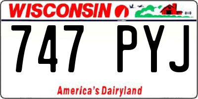 WI license plate 747PYJ