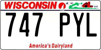 WI license plate 747PYL