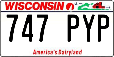 WI license plate 747PYP