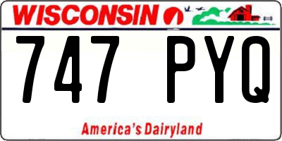 WI license plate 747PYQ