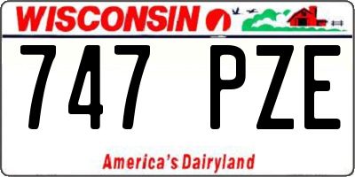 WI license plate 747PZE