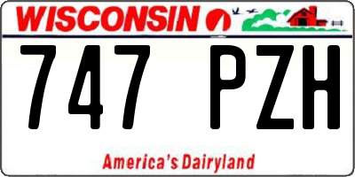 WI license plate 747PZH