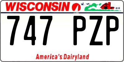 WI license plate 747PZP