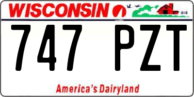 WI license plate 747PZT