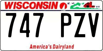 WI license plate 747PZV