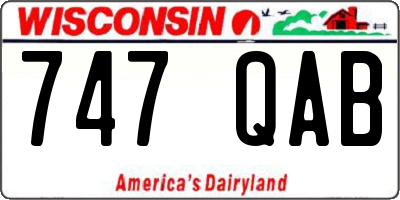 WI license plate 747QAB