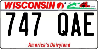 WI license plate 747QAE