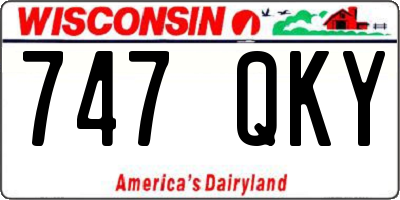 WI license plate 747QKY
