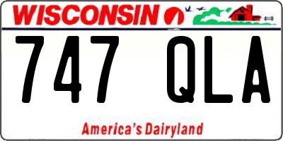 WI license plate 747QLA