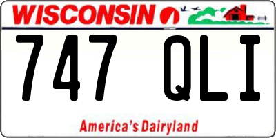 WI license plate 747QLI