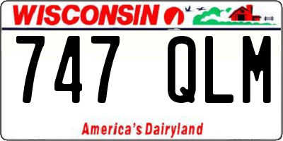 WI license plate 747QLM