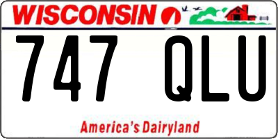WI license plate 747QLU