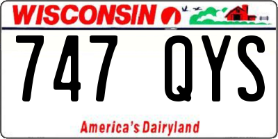 WI license plate 747QYS