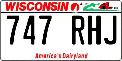 WI license plate 747RHJ