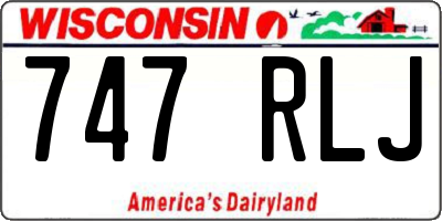 WI license plate 747RLJ