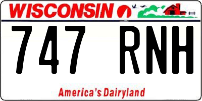 WI license plate 747RNH