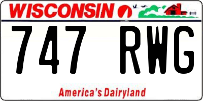 WI license plate 747RWG