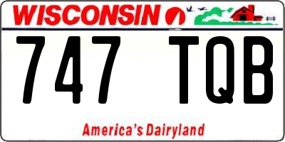 WI license plate 747TQB