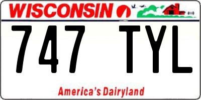WI license plate 747TYL