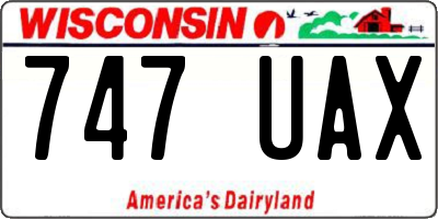 WI license plate 747UAX