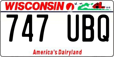WI license plate 747UBQ