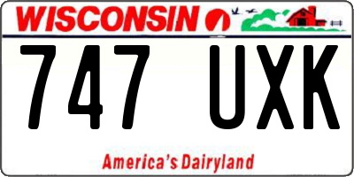 WI license plate 747UXK