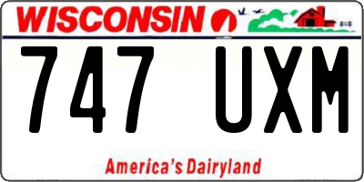 WI license plate 747UXM