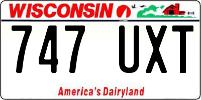 WI license plate 747UXT