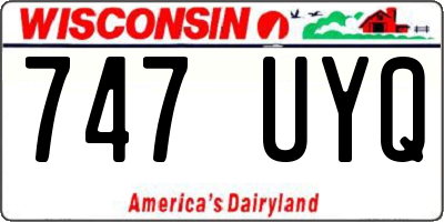 WI license plate 747UYQ
