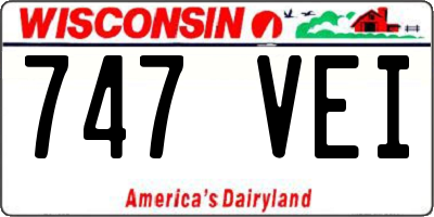 WI license plate 747VEI