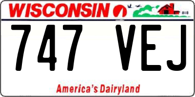 WI license plate 747VEJ