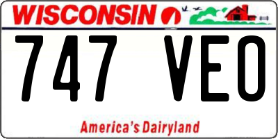 WI license plate 747VEO