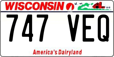 WI license plate 747VEQ