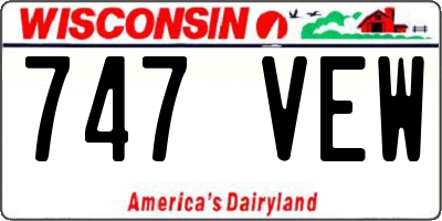 WI license plate 747VEW