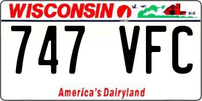 WI license plate 747VFC