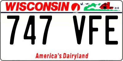 WI license plate 747VFE