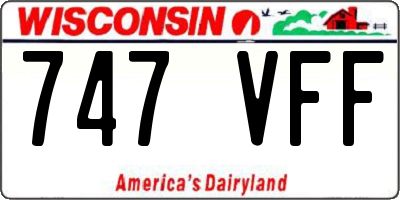 WI license plate 747VFF
