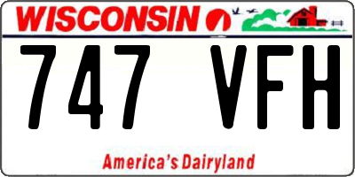 WI license plate 747VFH