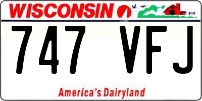 WI license plate 747VFJ